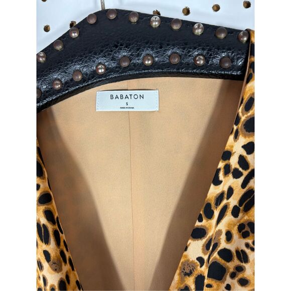 Aritzia Babaton leopard print wallace wrap dress size S - Picture 10 of 10
